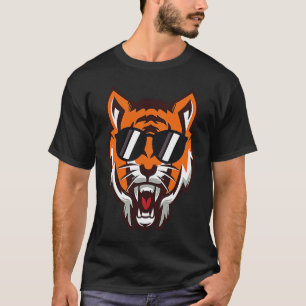 Camiseta Legal Boca aberta Bengala Tiger com Sol