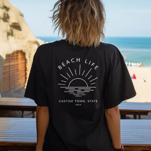 Camiseta Legal Boho Moderno Minimalista da Vida em Praia Pe