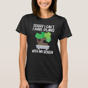 Camiseta Legal Bonsai para homens, horta de árvores
