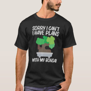 Camiseta Legal Bonsai para homens, horta de árvores