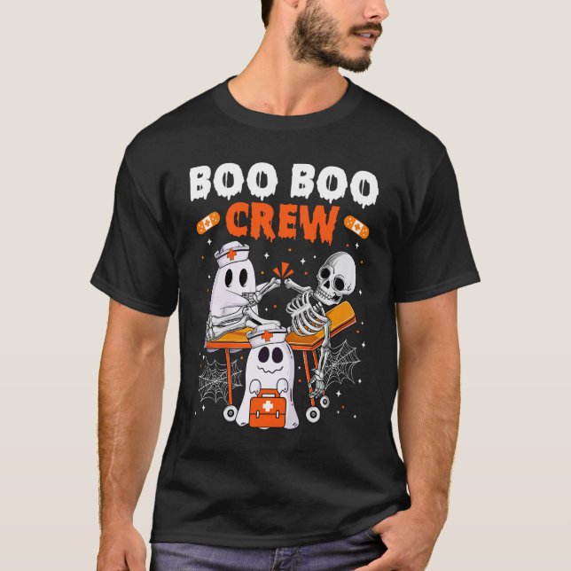 Camiseta Legal Boo Boo Crew Ghost Médico Enfermeiro paraméd (Frente)
