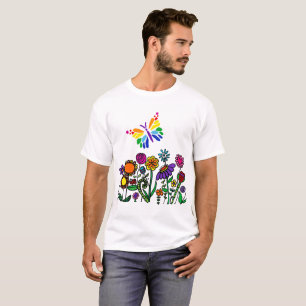 Camiseta Legal borboleta na Abstrato natural do Jardim