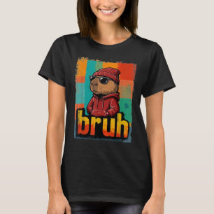 Camiseta Legal Bruh Capivara Homens Mulheres Crianças Adole