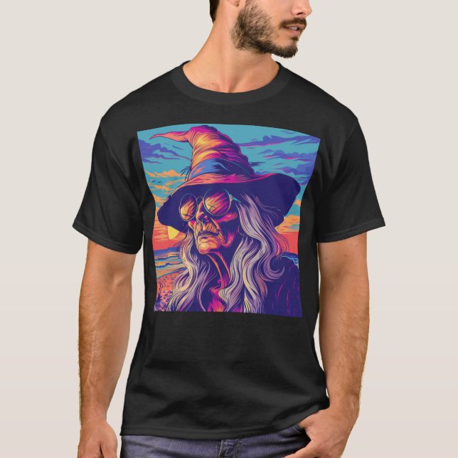 Camiseta Legal Bruxa Retro Sunset (Frente)