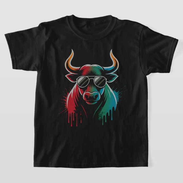 Camiseta "Legal Bull Drip - Neon Street Art Vibe" (Postura )
