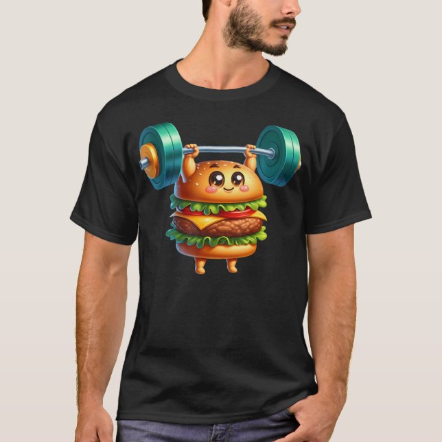 Camiseta Legal Burger Weising Malhação Barbell Gym Work (Frente)