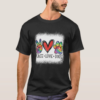 Camiseta Legal Cachorro De Amor Com Paz Hippie Tie Dye Pie