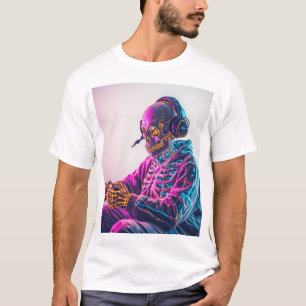 Camiseta "Legal Camisa-T do Esqueleto Gamer - Crânio Engraç