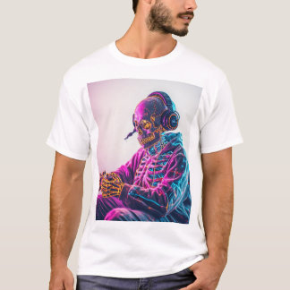 Camiseta "Legal Camisa-T do Esqueleto Gamer - Crânio Engraç