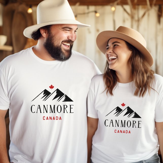 Camiseta Legal Canmore Canada Mountain Maple Leaf (Criador carregado)
