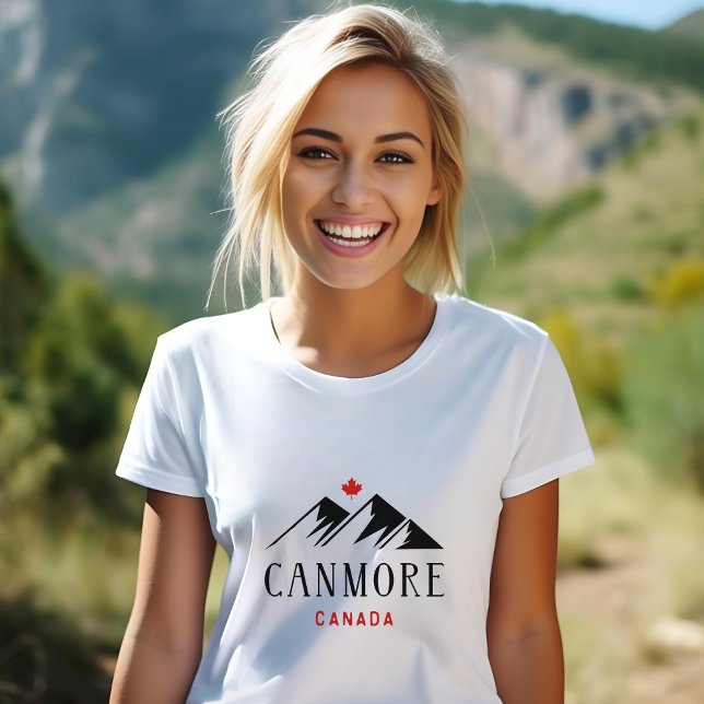 Camiseta Legal Canmore Canada Mountain Maple Leaf (Criador carregado)
