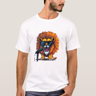 Camiseta Legal cantoria de leões com microfone