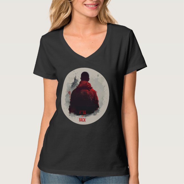 Camiseta Legal Cara e eu estarei de volta com a fantasia (Frente)