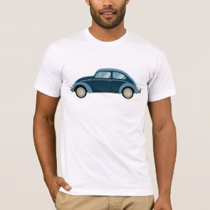 Camiseta legal carro retrô azul com algemas