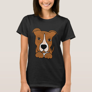 Camiseta Legal Castanho Engraçado E Cachorro Branco