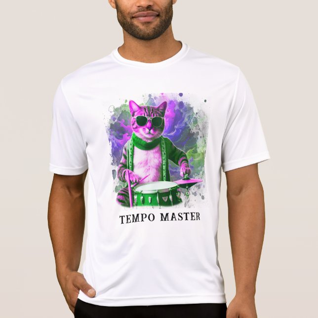 Camiseta *~* Legal Cat HIPPIE DRUMMER AP91 Percussionista (Frente)