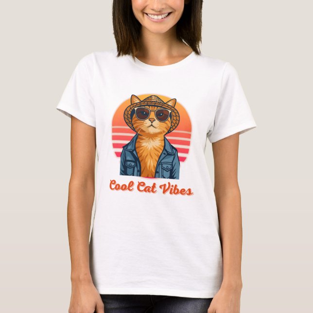 Camiseta Legal Cat Vibes 🌴 😎 (Frente)