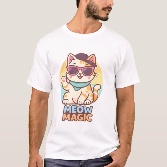 Camiseta "Legal Cat Vibes - Meow Magic Summer Tee (Frente)