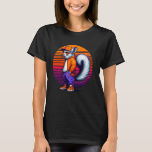 Camiseta Legal Chinchilla Moderna Estilo Urbano Sunset Retr