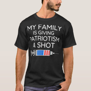 Camiseta Legal Citação De Vacina Minha Família Está Dando P