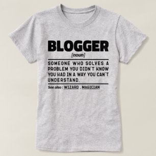 Camiseta Legal citação do Blogger Noun Definition Engraçado