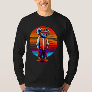 Camiseta Legal Coala Moderna Estilo Urbano Sunset Retro Art