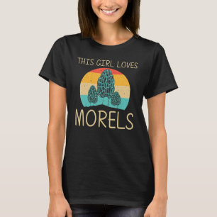 Camiseta Legal Cogumelo Morel Para Meninas Que Caçam Foragi