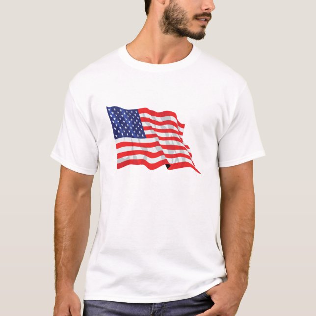 Camiseta legal com a bandeira design-americana do  (Frente)