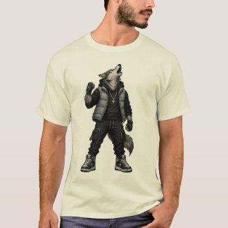 Camiseta Legal com Gráfico de Lobo Streetwear | Ur