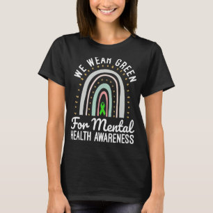 Camiseta Legal Consciência Mental Verde Mês Arco-Íris R