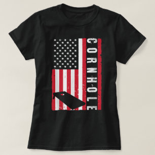 Camiseta Legal Cornhole Art American Flag Corn Hole