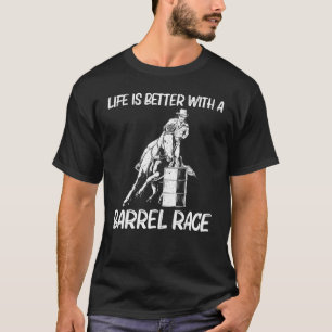 Camiseta Legal Corrida De Barril Para Mulheres Homens Rodeo