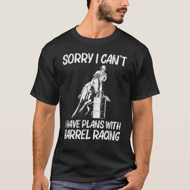 Camiseta Legal Corrida De Barril Para Mulheres Homens Rodeo (Frente)