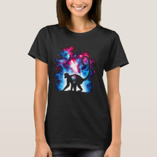 Camiseta Legal Cósmico Colobus Macaco Galáxia Espaço Gráfic