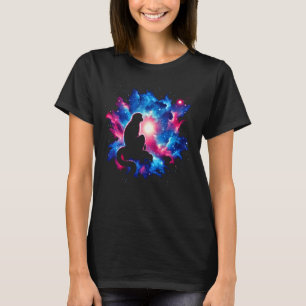 Camiseta Legal Cósmico Siamang Monkey Galaxy Espaço Gráfico