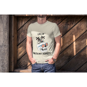 Camiseta Legal crânio com óculos escuros Dia de as Bruxas