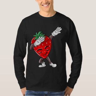 Camiseta Legal Dabbing Strawberry Engraçado Dancer Sweet Fr