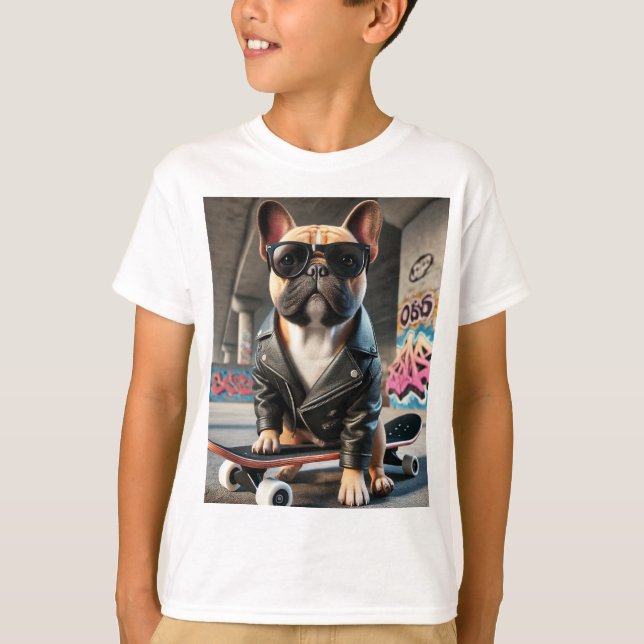 Camiseta legal de Bulldog Kids - Diversão e Na mod (Frente)