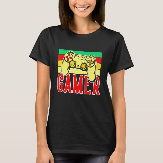 Camiseta Legal De Controladores De Jogos 4 Gamers E Streame (Frente)