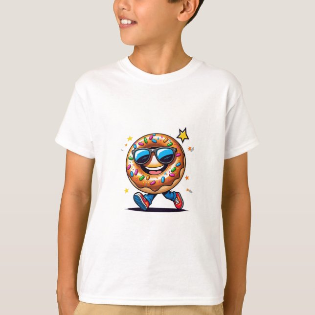 Camiseta legal de Rosquinha de Cartoon - Divertida (Frente)