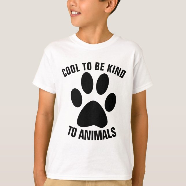 Camiseta LEGAL DE SER GENTIL PARA ANIMAIS Crianças T-shirts (Frente)