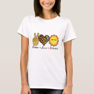 Camiseta Legal de Verão Peace Love