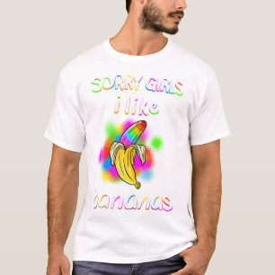 Camiseta Legal Desculpem Meninas Eu Gosto De Bananas Engraç