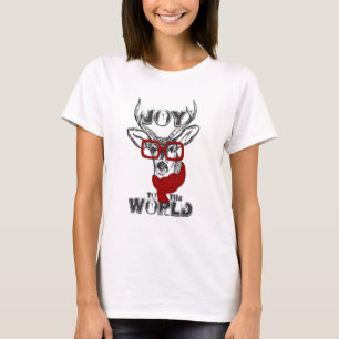 Camiseta Legal desenho engraçado de cervo "Joy to the Worl