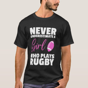 Camiseta Legal Design de Rugby para Garotas Mulheres Futebo