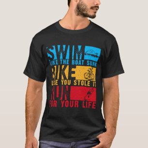 Camiseta Legal design de triatlo para homens mulheres nataç