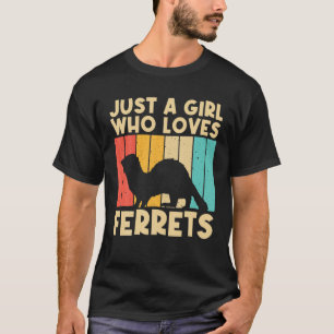 Camiseta Legal Design Ferret Para Meninas Ferret Lover Pe