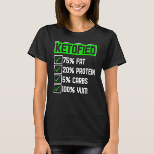 Camiseta Legal dieta Keto Proteína Gorda Cetoficada Carboid