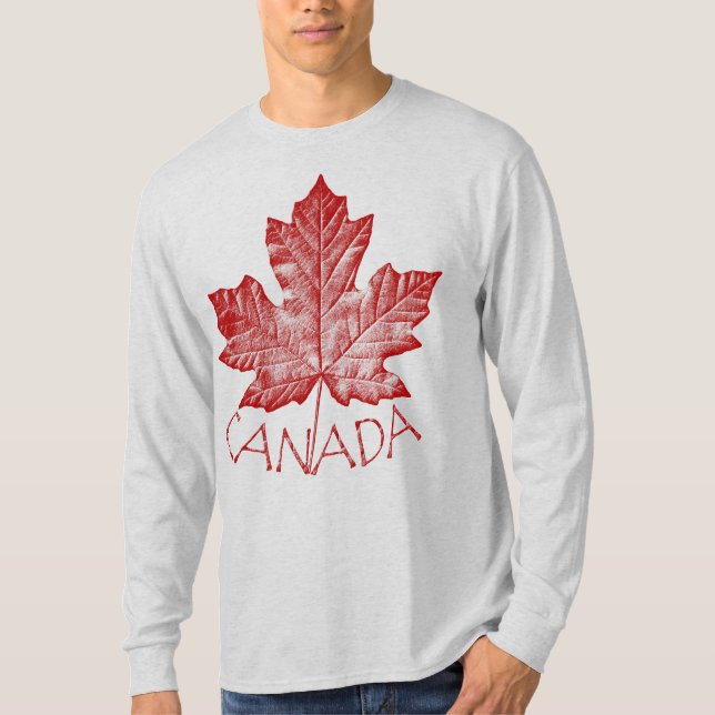 Camiseta Legal do Canadá - Leaf Souvenir Retro Mapeador Lea (Frente)