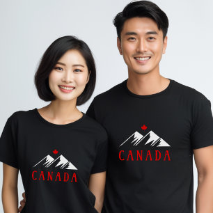Camiseta Legal do Canadá monta mapeamento canadense folha e